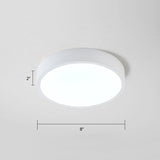 Macaron Round Flush Led Ceiling Mount Light - Creative Acrylic Lamp For Living Room 1 / White