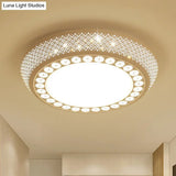 23’/35’ W Flush Mount Led Ceiling Light: Simple Cutout Design Acrylic White Bedroom Lighting In