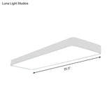 23.5’ Wide Metal Led Ceiling Lamp With Acrylic Diffuser - Flush Mount
