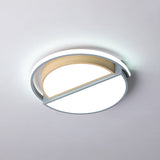 Round Led Flush Ceiling Light - Nordic Acrylic Mount For Bedroom Grey / 16.5 White