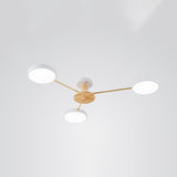 Sleek Led Ceiling Light: Minimalistic Molecule Design | Acrylic Living Room Chandelier 3 / White