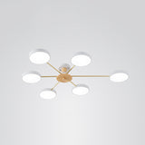 Sleek Led Ceiling Light: Minimalistic Molecule Design | Acrylic Living Room Chandelier 6 / White