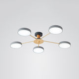 Sleek Led Ceiling Light: Minimalistic Molecule Design | Acrylic Living Room Chandelier 5 / Grey