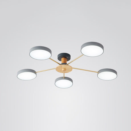 Sleek Led Ceiling Light: Minimalistic Molecule Design | Acrylic Living Room Chandelier 5 / Grey