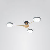 Sleek Led Ceiling Light: Minimalistic Molecule Design | Acrylic Living Room Chandelier 3 / Grey