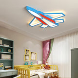 Cartoon Plane Led Flush Mount Ceiling Light - Perfect For Childrens Rooms