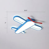 Led Plane Flush Mount Ceiling Light - Kids Style Acrylic Blue / 25.5 White