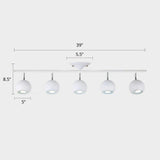 Nordic Metal Dome Restaurant Ceiling Light Fixture - Semi Flush Mount Track Lighting 5 / White