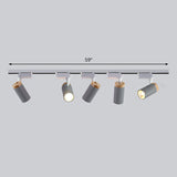 Minimalist Metal Led Track Lamp - Tube Shape For Bedroom Ceiling Lighting 5 / Grey