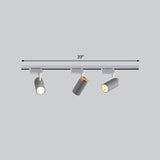 Minimalist Metal Led Track Lamp - Tube Shape For Bedroom Ceiling Lighting 3 / Grey