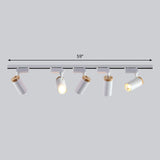 Minimalist Metal Led Track Lamp - Tube Shape For Bedroom Ceiling Lighting 5 / White