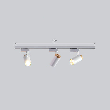 Minimalist Metal Led Track Lamp - Tube Shape For Bedroom Ceiling Lighting 3 / White