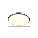 Modern Circular Flush Mount Led Fixture White/Warm Light Acrylic Design - 12/16/19.5 Wide