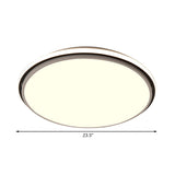 Modern Circular Flush Mount Led Fixture White/Warm Light Acrylic Design - 12/16/19.5 Wide