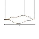 Contemporary Led White Wave Chandelier - 23.5/31.5/39 Wide Acrylic Pendant Lighting Fixture In