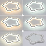 Kids Cartoon Acrylic Led Flushmount Ceiling Light With White Pentacle Design