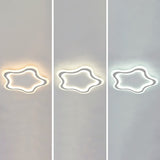 Kids Cartoon Acrylic Led Flushmount Ceiling Light With White Pentacle Design / 21 Third Gear