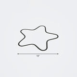 Simplicity Star Flush Mount Led Ceiling Light For Kids Room In Black Acrylic / 16 White