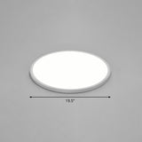 Led Ceiling Mount Fixture - Ultrathin & Simple Acrylic Flushmount Lighting In White / 19.5