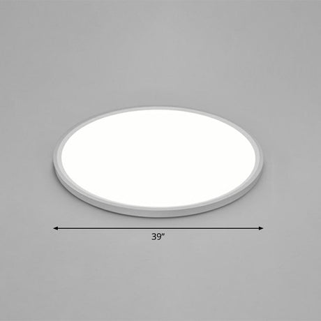 Led Ceiling Mount Fixture - Ultrathin & Simple Acrylic Flushmount Lighting In White / 39