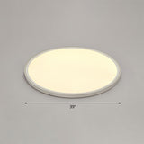 Led Ceiling Mount Fixture - Ultrathin & Simple Acrylic Flushmount Lighting In White / 39 Warm