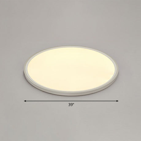 Led Ceiling Mount Fixture - Ultrathin & Simple Acrylic Flushmount Lighting In White / 39 Warm