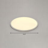 Led Ceiling Mount Fixture - Ultrathin & Simple Acrylic Flushmount Lighting In White / 19.5 Warm