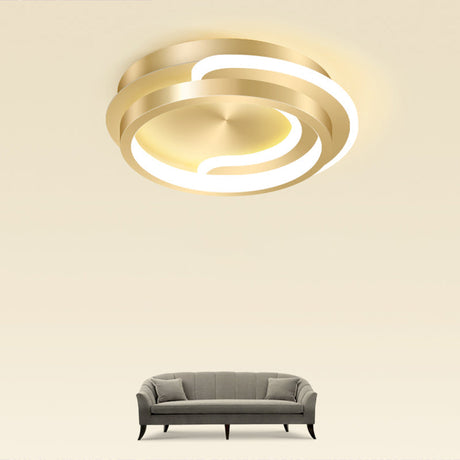 Modern Geometric Led Ceiling Light Fixture For Hallway - Minimalist Acrylic Design
