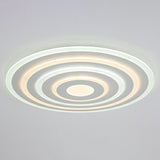 Simple Style Led Flush Ceiling Light For Bedroom - White Acrylic Round Flushmount / 23.5 Third Gear