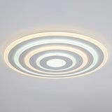 Simple Style Led Flush Ceiling Light For Bedroom - White Acrylic Round Flushmount / 16 Remote