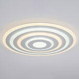 Simple Style Led Flush Ceiling Light For Bedroom - White Acrylic Round Flushmount / 23.5 Remote