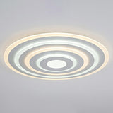 Simple Style Led Flush Ceiling Light For Bedroom - White Acrylic Round Flushmount / 31.5 Remote