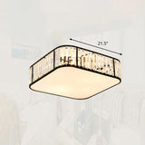 Minimalist Crystal Flush Mount Ceiling Light For Bedroom Black / 21.5