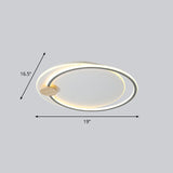 Nordic Style Led Ceiling Mount Light Fixture - Big O Flush Lighting For Bedrooms With Acrylic Design