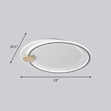 Nordic Style Led Ceiling Mount Light Fixture - Big O Flush Lighting For Bedrooms With Acrylic Design