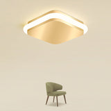 Modern Gold Acrylic Led Ceiling Mount Light - Geometric Foyer Flushmount