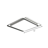 Nordic Geometric Led Flush Mount Ceiling Light With Acrylic Shade For Bedroom White / Square Plate