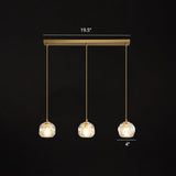 Minimalist Gold Finish Crystal Ball Pendant Light - Ideal For Restaurants / 19.5