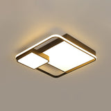 Black Square Led Ceiling Mount Light With Minimalist Acrylic Shade / 20.5 White