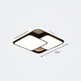 Nordic Acrylic Led Flush-Mount Ceiling Light For Bedrooms - Overlapping Style Black / 23.5 Remote