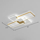 Modern Overlap Ceiling Light: Stylish Metal Flush Mount Fixture For Bedrooms Gold / 43