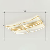 Sleek Curved Frame Flush Mount Led Ceiling Light For Modern Living Spaces Gold / 43 Remote Control
