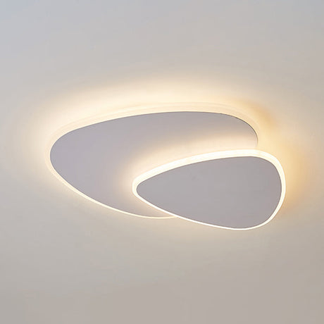 Flush Mount Led Ceiling Light - Triangular Nordic Style Acrylic Fixture For Corridors