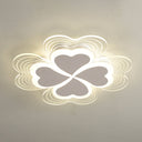 Minimalistic Led Ceiling Mount Light For Bedroom - Acrylic Clover Design White / 16.5’