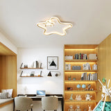 Kids Cartoon Star Led Ceiling Light Fixture - Acrylic Flushmount For Bedroom