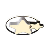 Kids Bedroom Led Star Ceiling Light In Black And White Acrylic Flush Mount