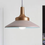 Nordic Style Metal Pendant Lighting - 9.5/14 Width Conic 1-Light Living Room Hanging Ceiling Light