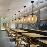 Minimalist 1-Head Glass Pendant Lamp For Restaurants With Sphere Shade
