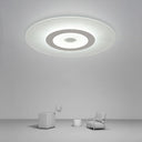 Ultrathin Flush Ceiling Light With Floral Pattern - Led Acrylic Fixture White / 16.5’