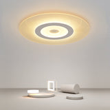 Ultrathin Flush Ceiling Light With Floral Pattern - Led Acrylic Fixture White / 16.5’ Third Gear